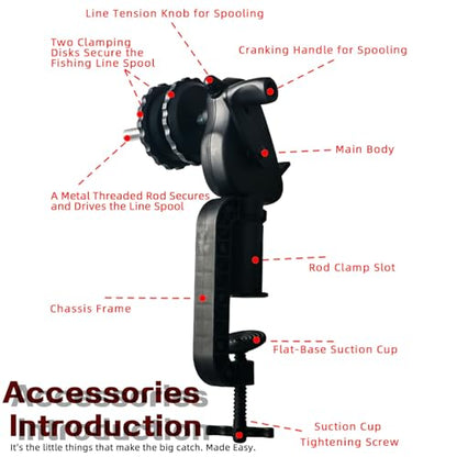 Portable Adjustable Fishing Line Spooler for Quick Efficient Loading Easy Use Stable Spooler Machine