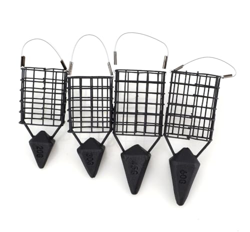 Pack of 5 3/4oz Feeder Fishing Lure Basket Holder Fishing Bait Cage for Outdoor Camping
