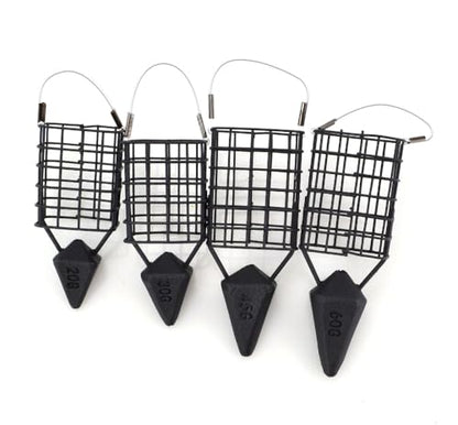 Pack of 5 3/4oz Feeder Fishing Lure Basket Holder Fishing Bait Cage for Outdoor Camping