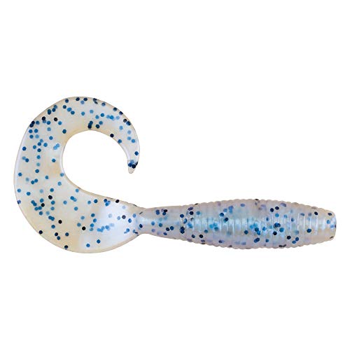 Berkley PowerBait Power Grubs Fishing Soft Bait - color: Blue Pearl Salt and Pepper, size: 4" (10 Count)