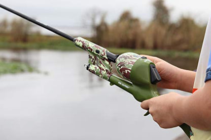 Kid Casters Tangle-Free Fishing Combo | Spincast Reel & Practice Casting Plug with Bobber | 34" Tangle-Free Combo | Pre-spooled 6-lb Line | Blue | Spincast Reel, Practice Casting Plug with Bobber, 34" Tangle-Free Combo, Pre-spooled 6-lb Line
