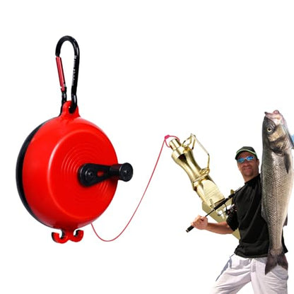 Lure Retriever Tool 30m PE Rope | Lure Retriever Bait Saver for Women Men Fishing Lovers - color: black red