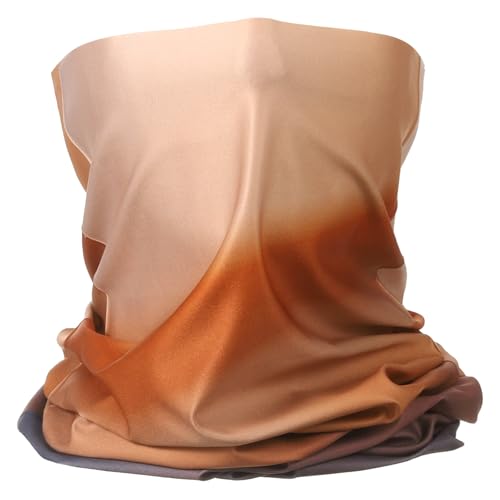 HARFINGTON Summer Cooling Neck Gaiter Sun Protection Face Mask Fishing Necks Gaiter Unisex for Cycling Outdoor Sports - color: Gradient Brown-gray