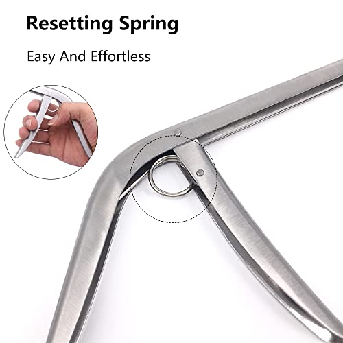 SEIWEI Fishing Hooks Remover Extractor Rivers Freshwater Saltwater Fishing Grabber Tool Stainless Steel Fish Holder Fishing Tongs Silver Portable - color: 3PCS