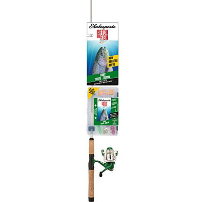 Shakespeare Catch More Fish Spinning Reel and Fishing Rod Combo with Kit - color: Trout, style: Old Model