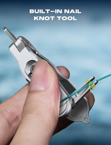 HOOK-EZE Fishing Line Cutter, Fly Fishing Nippers with Retractors and Knot Tying Tool Accessories, Stainless Steel Braided Line Scissors Clippers for Mono and Fluoro Lines - size: 3-in-1