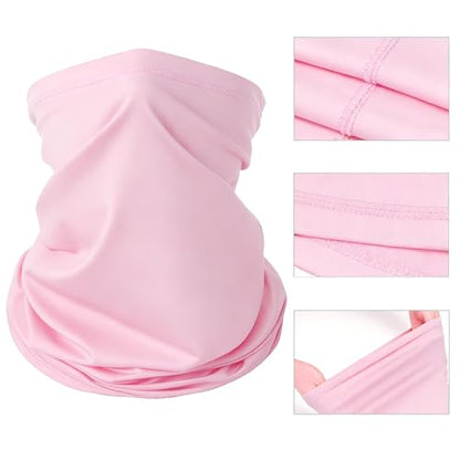6 Pieces Summer Face Cover Scarf Mens Neck Gaiter For Men Women UV Protection Face Breathable Sun Protection Cycling Running - color: 2 White+2 Blue+2 Red
