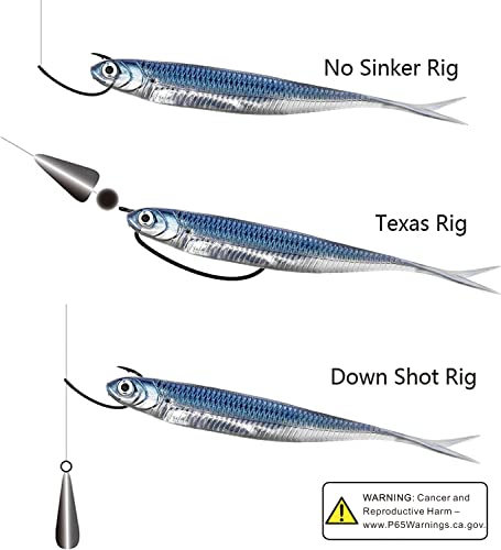 QualyQualy Soft Swimbait Fishing Lures 5PCS 6PCS Jerk Shad Minnow Drop Shot Lure Bass Bait Shad Lure Soft Jerkbait for Bass Trout Pike Walleye Crappie 2.95'' 3.93'' 4.72'' - color: A-1#, size: 2.95" - 6Pcs
