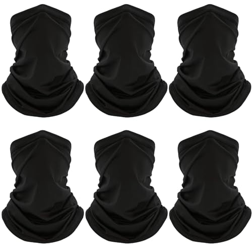 Neck Gaiter 6 Pack UV Protection Cooling Hiking Face Cover MenWomen - color: Multicoloured 01