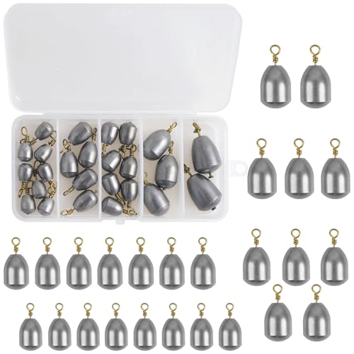 Fishing Weights Sinker Kit 25/54pcs Assorted Sizes Drop Bass Casting Catfish Weights Freshwater Saltwater Fishing Sinkers