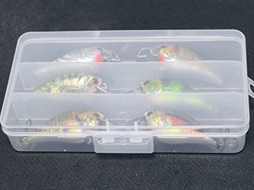 Minnow Crankbait for Bass Fishing Bass Lure Jerkbait Fishing Lures and Tackle Box - color: HC15KB