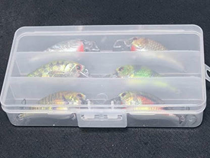 Minnow Crankbait for Bass Fishing Bass Lure Jerkbait Fishing Lures and Tackle Box - color: HC15KB