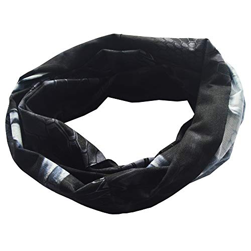 Obacle Neck Gaiter Face Mask Bandana for Dust Wind Sun Protection for Men Women - color: Black Nose White