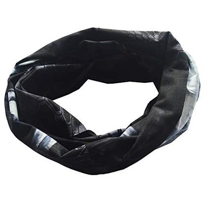 Obacle Neck Gaiter Face Mask Bandana for Dust Wind Sun Protection for Men Women - color: Black Nose White