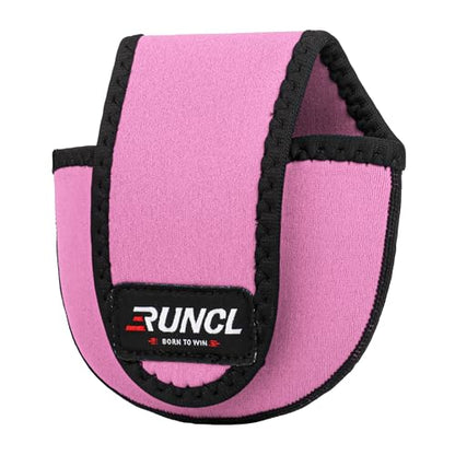 RUNCL Baitcasting Reel Bag – Protective Storage Pouch for Baitcasting Reels & Spinning Reels, Lightweight & Durable, Ideal for Freshwater & Saltwater Fishing Trips (pink& Black) - color: B-pink& Black