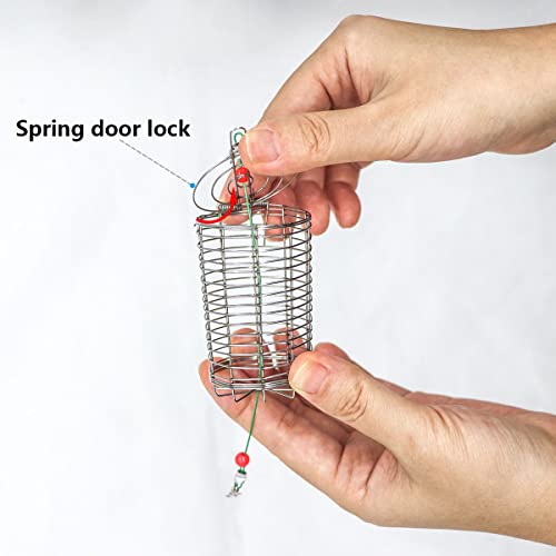 10pcs Fishing Bait Trap Cage Feeder, Baits Cage Basket Holder Coarse Lure Feeder Fishing Tackle Kit - size: Medium - 10 pcs, style: A Style Bait Trap
