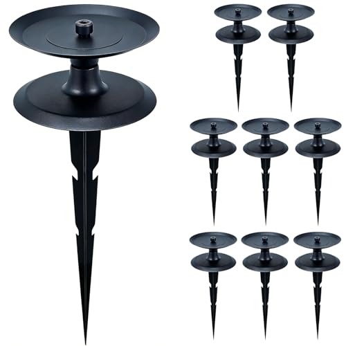JMBay 8 PCS Garden Hose Guide Spike, Hose Guides for Garden Decorative, Heavy Duty Pure Metal Hose Guards for Garden, Rustproof Coated Garden Hose Stake for Yard Lawn, Durable Hose Roller Guide - color: 8PCS