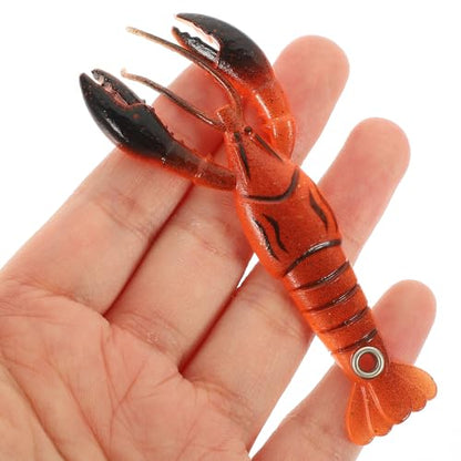VICASKY 4pcs Soft Crawfish Fishing Lures 95mm Reusable Artificial Baits for Freshwater Bass Angling Outdoor Fishing Gear