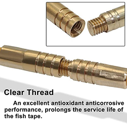11' Fiberglass Running Electrical Wire Cable Pulling Fish Tape Kit with 5 Different Attachments and Fish Tape Tool in a Carrying Case - size: 11FT-10 Rods