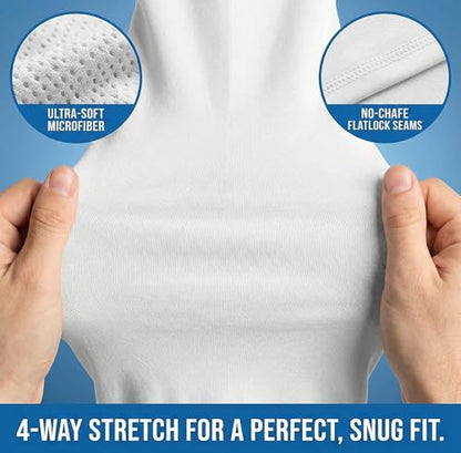 Neck Gaiter for Men & Women - UPF 50+ Sun Protection, Fishing, Cooling - color: White