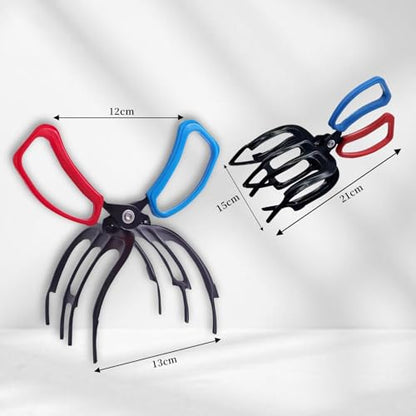 2 PCS 3 Claw Fish Gripper, Metal Fishing Pliers Gripper, Fish Control Clamp Claw Tong Grip Tackle Tool, Multi 3 Teeth Fishing Pliers for Most Freshwater Fish Grip Tackle Holder - color: 3 Claw 2 Pics