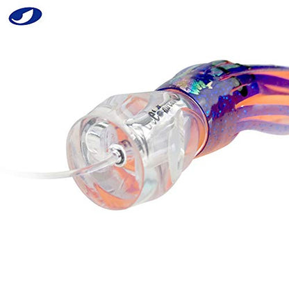 OCEAN CAT Saltwater Trolling Lure for Marlin Tuna Mahi Dolphin Durado Wahoo Trolling Lures Free Mesh Bag Offshore Big Game Lures - color: 6 in - Crystal Head - 6pcs