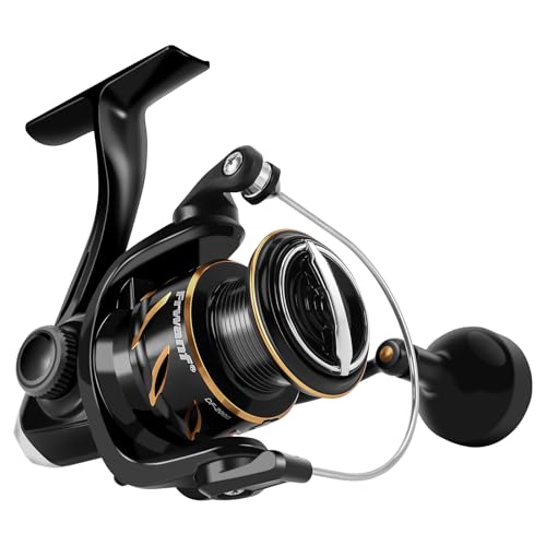 New DF Spinning Reel Saltwater Freshwater Fishing Reel Shallow Aluminum Spool, 5.2:1 Gear Ratio, Upgraded Copper Gears, Metal Handle Knob, Smooth Bearings - size: 3000, style: Deep Line Cup