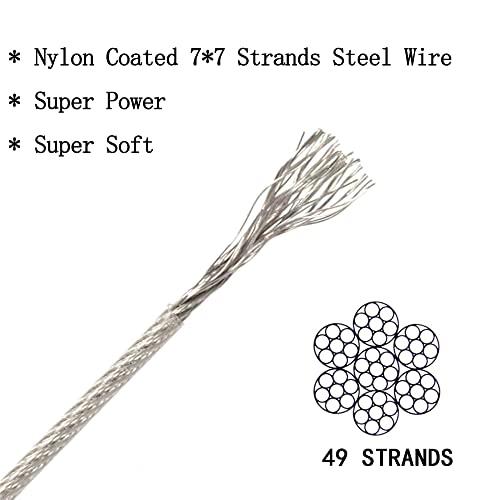 Saltwater Fishing Leaders, 49 Strands Stainless Steel Cable Tackle Rigs, Hooks, Swivels, Snap Connectors, Luminous Bead, 2 Arm Fishing Rig - size: 22#