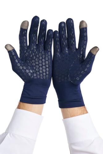 Coolibar Full Finger UV Sun Gloves - UPF 50+ Sun Protection - Gannett - color: Navy, size: X-Small