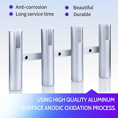 Fishing Rod Holder Aluminum, 3/4 Link Tube， Aluminum3/ 4 Rod Rack, Suit Boats & Yacht
