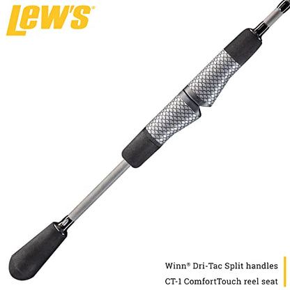 Lew's American Hero Tier 1 Casting Fishing Rod, HM50 Graphite Blank with Stainless Steel Guides, Split Grip EVA Handle, Multicam - size: 7'0", style: Ultra-light Power