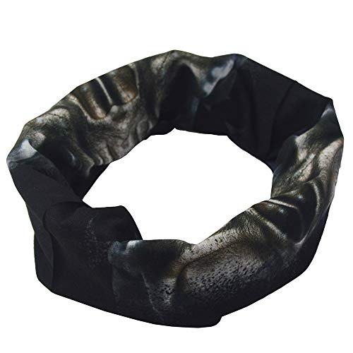 Obacle Neck Gaiter Face Mask Bandana for Dust Wind Sun Protection for Men Women - color: Skull Brown Face