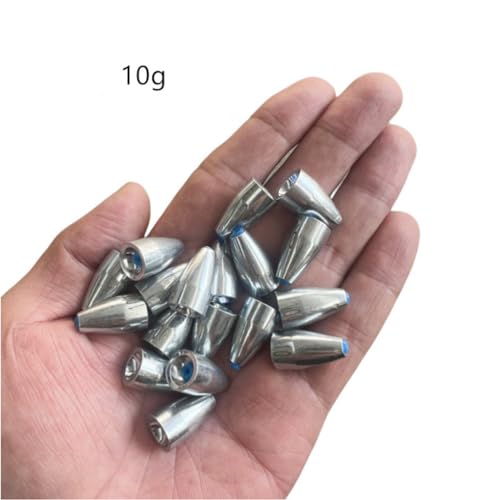 TOASIS Fishing Steel Weights Rubber-core Tube Sinkers - style: 10g/0.35_oz-15pcs