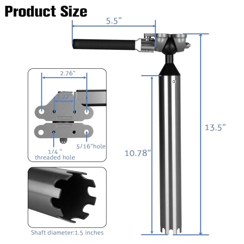 Boat Grill Mount Compatible for Rectangular Grill,Rod Holder Mount,for Boat Cutting Board/Bait Cutting Board/Fillet Table