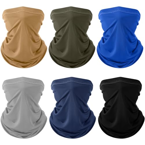 Geyoga Summer UV Protection Cooling Neck Gaiter | Sunscreen Breathable Face Scarf Bandana Mask Neck Gaiter for Outdoor Fishing Hiking Camping - color: Coyote Color