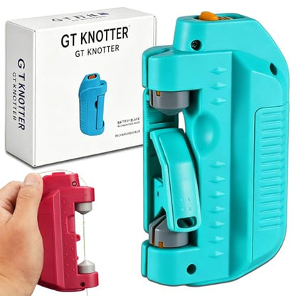 Automatic Fishing Knot Tying Tool, Easy Cast Knot Tying Tool, 2026 Upgraded Electric Lure Gt Knotter, Quick Tying Device Fishing Hook Tier Knots Gift for Fishing Lovers - color: Blue, size: Battery
