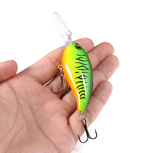 Fishing Lures Kit Mix Includes Minnow Popper Crankbait and Fish Hook for Fishing Saltwater Freshwater Trout Bass Salmon - color: 20CPCS