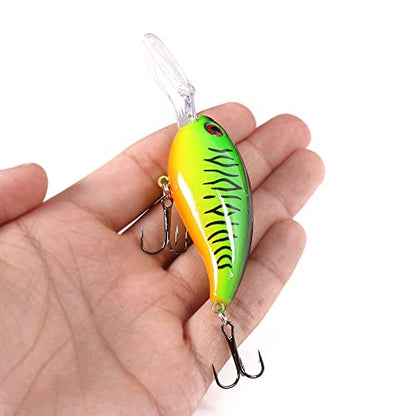 Fishing Lures Kit Mix Includes Minnow Popper Crankbait and Fish Hook for Fishing Saltwater Freshwater Trout Bass Salmon - color: 20CPCS