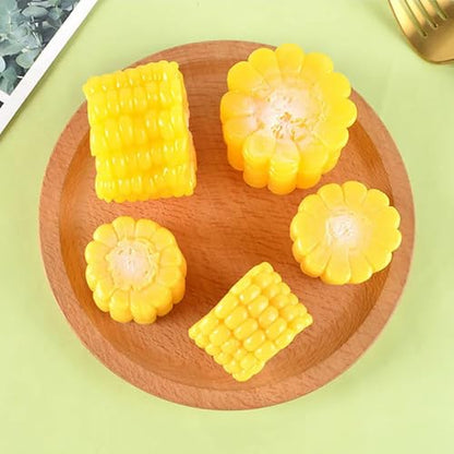 Simulated Corn 1.77x1.18 inches Artificial Corn Model Decoration Realistic Food Props Suitable for Photo Offices Families Exhibition Rooms Hotels 4PCS