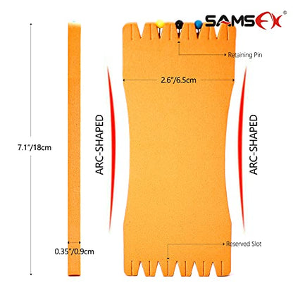 SAMSFX Fishing Leader Line Holder Foam Board Snelled Hook Keeper with Retaining Pins Accessories Pack of 10 - color: 18 x 6.5cm(10PCS), Pins Included