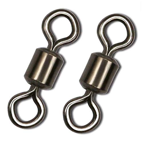 Rolling Barrel Fishing Swivel Black Nickle Fishing Hook Line Connector Fishing Tackle Accessories 30LB to 335LB 50-100pcs - size: 100pcs 3/0