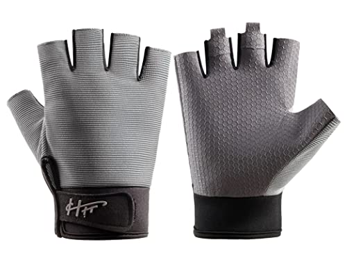 SUJAYU Fingerless Gloves - Multipurpose Water & Sports Gloves for Fishing, Sailing, Rowing, Kayaking & More - Men & Women - color: Grey, size: Small