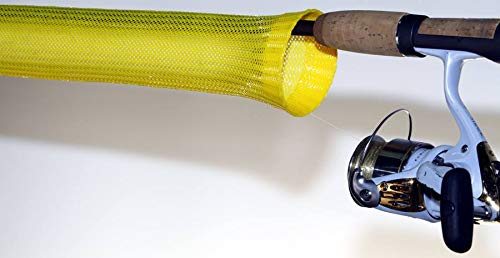 RITE-HITE Orin Briant Stick Jacket Fishing Rod Covers - Spinning Stick Jacket, Comes in a Variety of Colors; Keeps Your Rod Safe and Tangle Free - color: Yellow