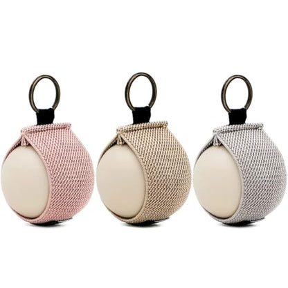 WK IEASON Lip Balm Holder Sleeve with Keychain Lipstick Sleeve Holder Tight-knit Elastic Holder for Ball Lip Balm Lipstick Holder Keychain - color: Pink/Beige/Grey
