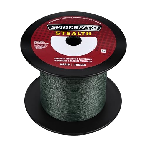 SpiderWire Stealth Braid Fishing Line - color: Moss Green, size: 1500yd, style: 6lb Break Strength