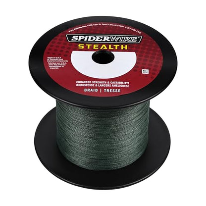 SpiderWire Stealth Braid Fishing Line - color: Moss Green, size: 1500yd, style: 6lb Break Strength