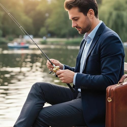 Mini Telescopic Fishing Rod and Reel Combo-Portable Pen-Style Kit with Spinning Reel, Perfect for Travel, Backpacking, and Beginner Anglers; Compact and Easy to Carry. | Portable Pen-Style Kit, Spinning Reel, Perfect for Travel, Backpacking, and Beginner