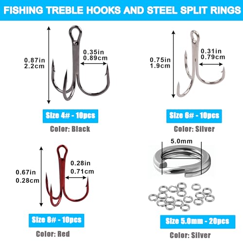 Blank Fishing Lure Kit,Unpainted Popper Plug Lures DIY Crank Bait Set Fishing Pliers Treble Hooks 3D/4D Lure Eyes Bait Sticker Split Rings,Fish Tackle Accessories Kits - color: Lure Kit-249pcs
