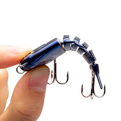 Bassdash SwimPanfish 0.34oz Hard Swimbaits Multi Jointed Topwater Trout Bass Fishing Crank Lure for Freshwater and Saltwater - color: Pumpkinseed
