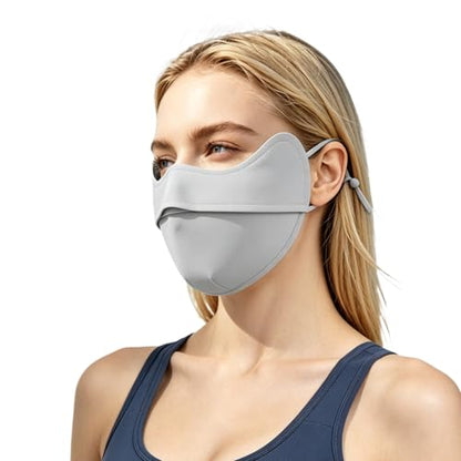 UV Face Mask,Cooling face mask,Sun Protection Mask UV Sun Protection Face Cover For Outdoor Activities,UPF 50+ - color: Grey